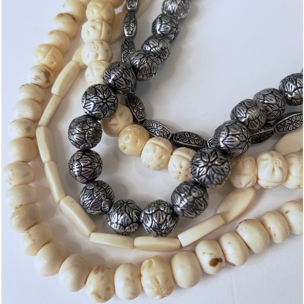 CHICO’S • boho beaded statement necklace